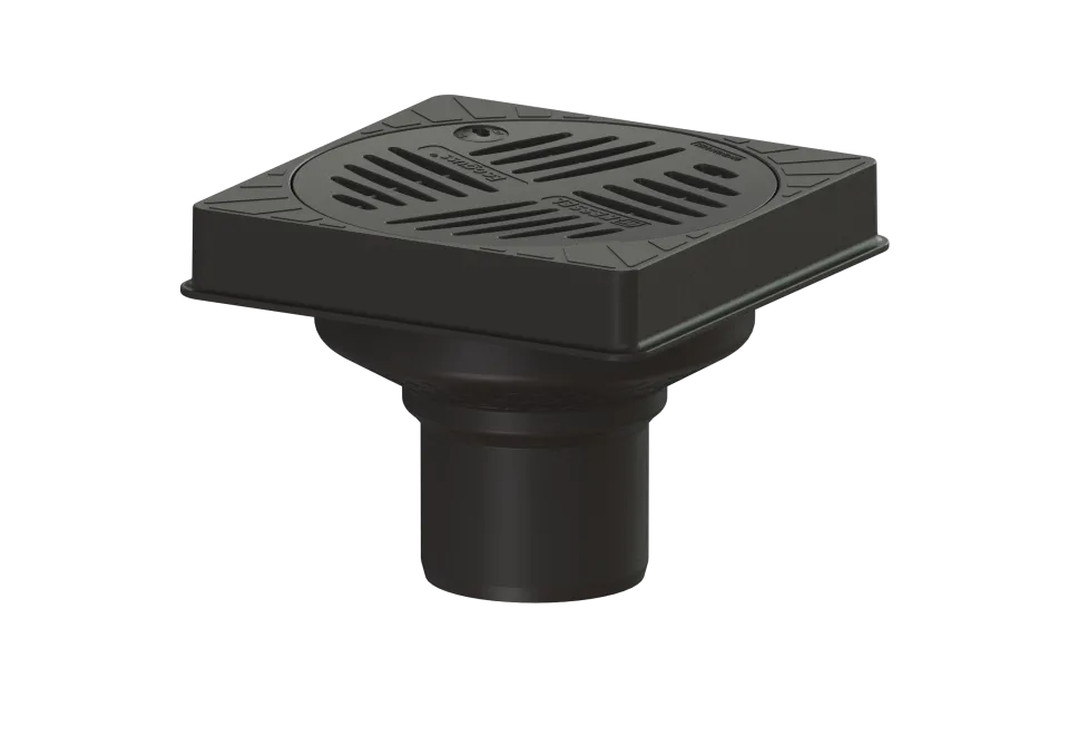 KESSEL-Hofablauf Ecoguss System 100, senkrechter Stutzen