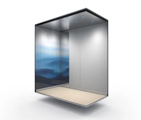 KONE MonoSpace® DX und MiniSpace™ DX Aufzüge bieten eine individuelle Auswahl von Kabinendesigns, Materialien, Beleuchtung und Signalisierungen.
