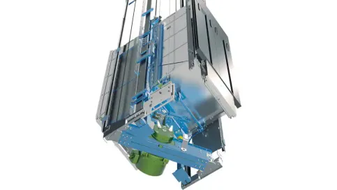 Durch die hybride Antriebstechnik, die KONE HybridHoisting™ kann eine bis zu 50% größere Kabine eingesetzt werden, ohne Änderungen am Schacht vorzunehmen.