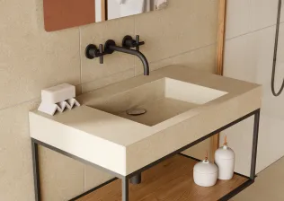 Waschtisch aus Fliesern der Area Pro Serie