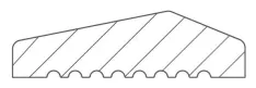 Riemchen Spitzprofil6,2 x 25 cm