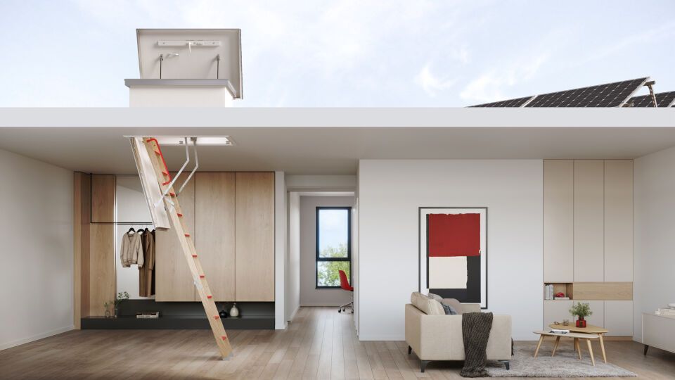 Roto Frank Treppen Flachdachausstieg Designo