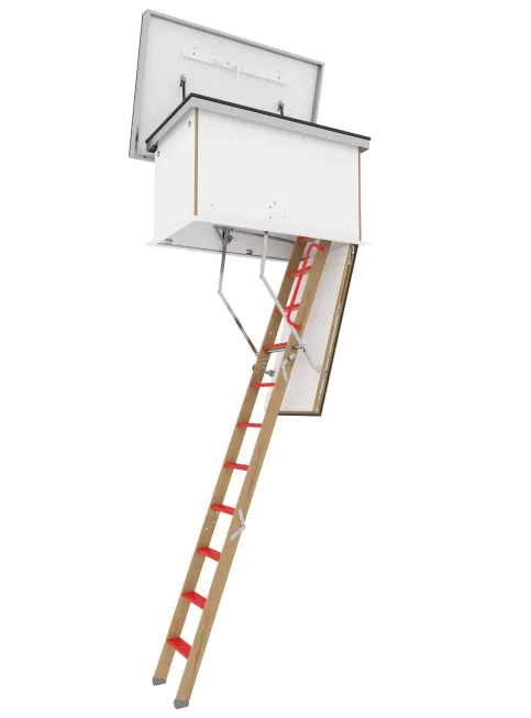Roto Flachdachausstieg Designo M150 – Stufenengel und Handlauf in rot