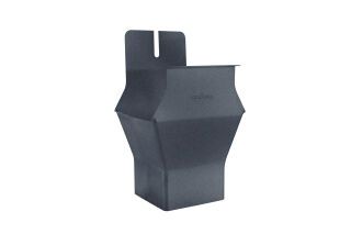 Einhangstutzen - TX - Anthrazit kastenförmig / Kastenrohr 250 / 80x80