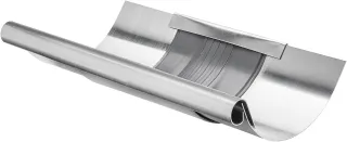 GRÖMO Rinnen-Dilatation - mit Blende - Halbrund