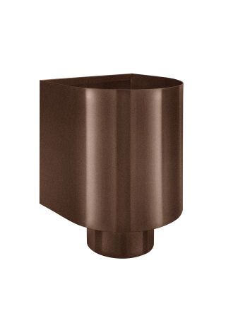 Flachdach-Wasserfangkasten - TX - TDM ø100 halbrund ohne Zulauf 185x180x160 mm