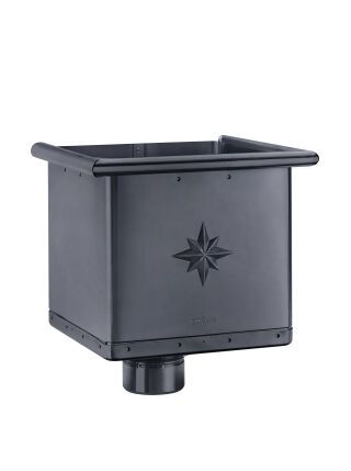 Wasserfangkasten - SX - Anthrazit ø100 kubisch exzentrisch 283x240x240
