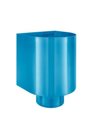 Flachd.-Wasserfangk.- SX - Sonderf. ø100 halbrund ohne Zulauf 185x180x160 mm