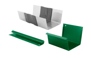 Rinnen-Dilatation mit Blende, Kastenform, Oberfläche SX, Moosgrün