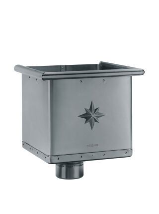 Wasserfangkasten - SX - Hellgrau ø100 kubisch exzentrisch 283x240x240