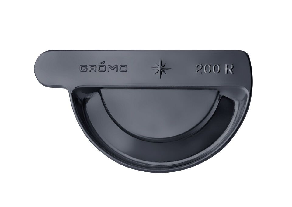 Steckrinnenboden - SX - Anthrazit halbrund rechts 250