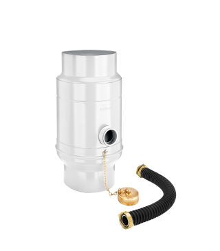 Wassersammler - SX - Weiß ø100 mit Schlauchset
