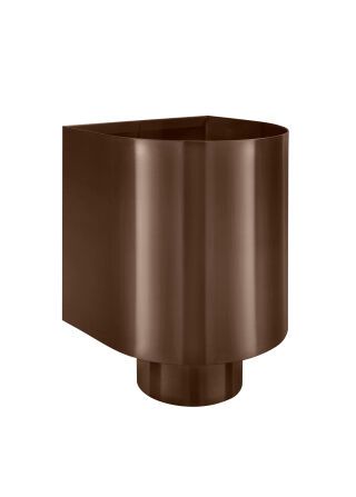 Flachdach-Wasserfangkasten - SX - TDM ø100 halbrund ohne Zulauf 185x180x160 mm