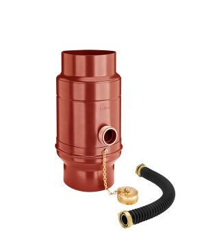 Wassersammler - SX - Oxydrot ø100 mit Schlauchset