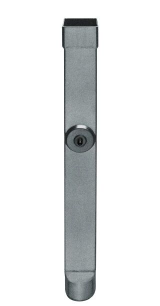 Standrohr quadratisch - TX - Hellgr. 100x100 / 1000, mit Reinigungsdeckel
