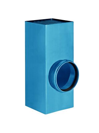Flachdach-Abzweig - SX - Sonderfarbe kastenförmig; ø75 / 100x100