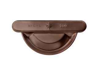 Verzinkt-Beschichteter Rinnenboden universal halbrund 250 TESTA DI MORO