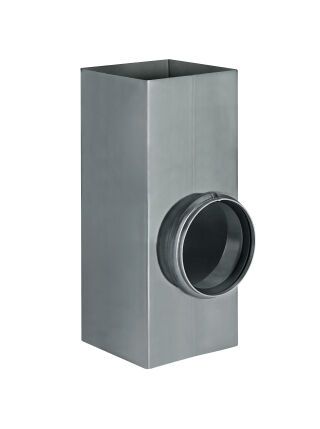 Balkonabzweig 87,5° - SX - Grau kastenförmig; ø100x100/75