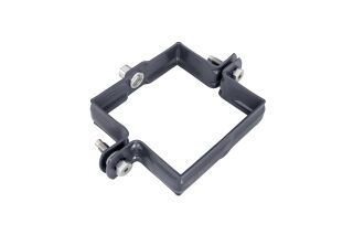 Fallrohrschelle - SX - Anthrazit quadratisch 100x100 mit Gewindem. M10