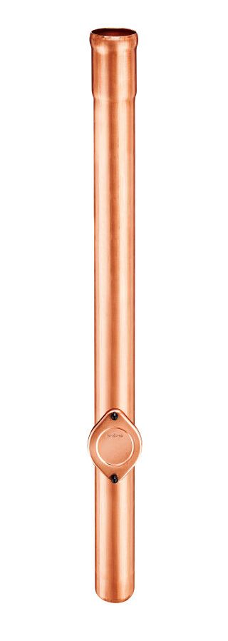 Kupfer Standrohr ø100/1500 mit Deckel geschlossen