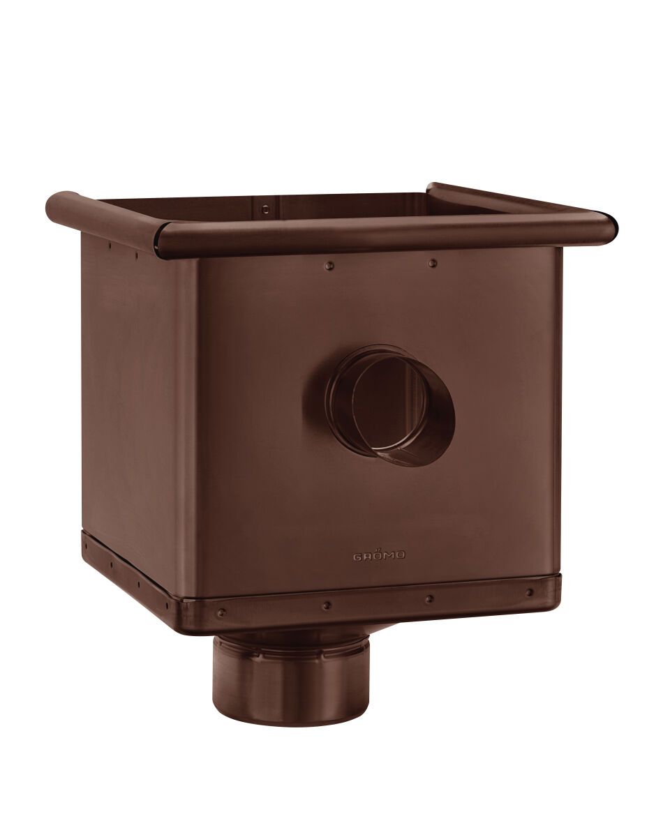 Wasserfangkasten - SX - Testa di Moro ø100 kubisch exzentrisch mit Überlauf 283x240x240