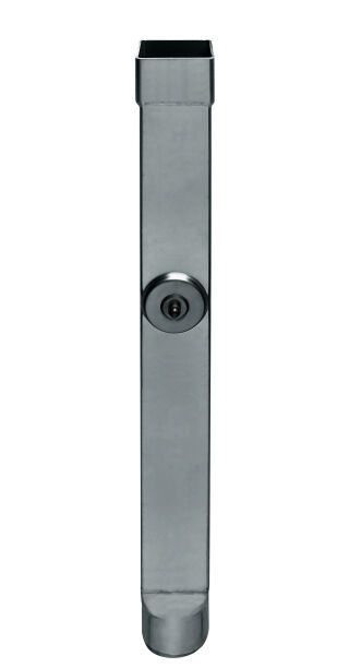 Standrohr quadratisch - SX - Hellgr. 100x100 / 1000, mit Reinigungsdeckel