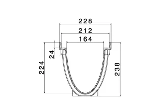 WOLFA MAXI Kastenrinnen Typ 150V