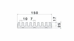 Profilquerschnitt AquaStop Drain 150