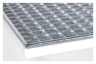 Pressgitter-Kantenschutzrost Maschenweite 30/30 für Belastungen bis 6,2 kN