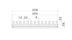 AquaStop Maxi, 258 x 38 mm