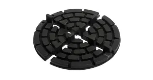 MAXI (teil-/stapelbar), Ø 150 mm, h 10 mm, hier mit Fugensteg: 6x10 mm