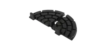 MAXI-Randstück (teil-/stapelbar), Ø 150 mm, h 10 mm, hier mit Fugensteg: 6x10 mm