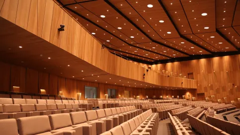 Furnierholzwände im Headquarter SABIC, Jubail, Saudi-Arabien, Architekt : Henning Larsen Architects