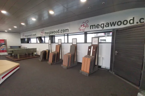 Ausstellung der megawood® Terrassendielen sowie des Rhombusprofils
