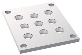 megawood® LIMES Zaunsystem Pfosten Grundplatte