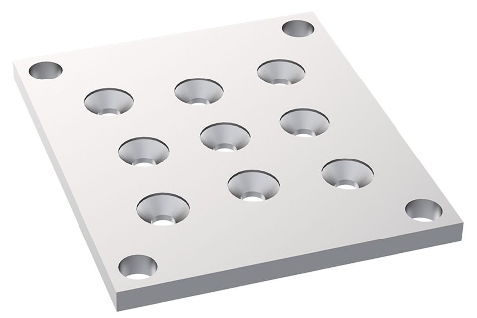megawood® LIMES Zaunsystem Pfosten Grundplatte