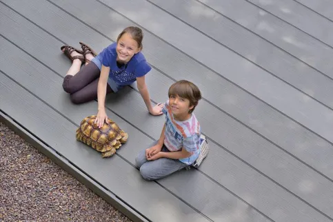 Terrassendiele PREMIUM PLUS (Jumbo) in Schiefergrau