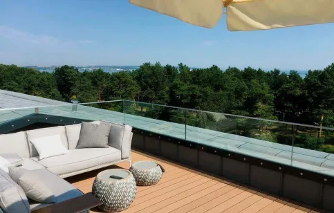 Terrassendiele CLASSIC in Naturbraun, Balkons und Dachterrassen Prora