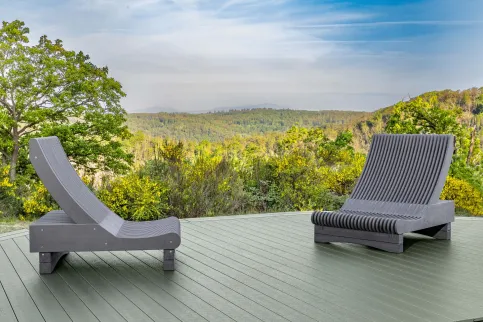 Terrassendiele DELTA in Lorbeer, in Thale am Hexentanzplatz (Harz)