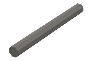 LIMES Pfosten 8-eckig, SCHIEFERGRAU, 2200 mm
