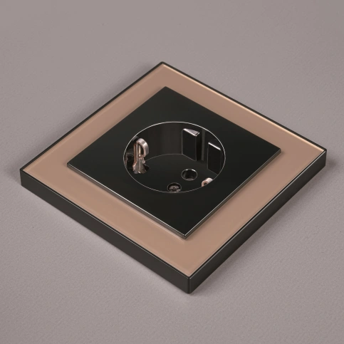 PEHA Schalterserie NOVA ELEMENTS GLASSEFFEKT, Sand Piano Schwarz