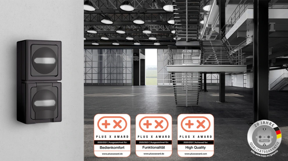 Aufputz-Schalterprogramm Feuchtraum BLUE ELECTRIC® – Überzeugend im Detail und entwickelt für Profis.
