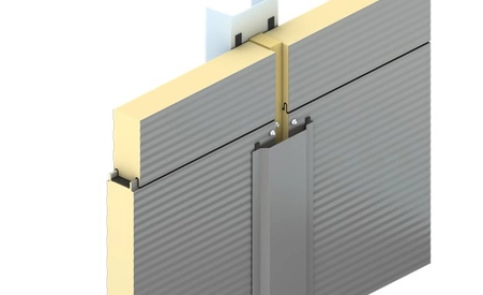 Anwendungsbeispiel Lisenen sichtbar befestigte Wandelemente