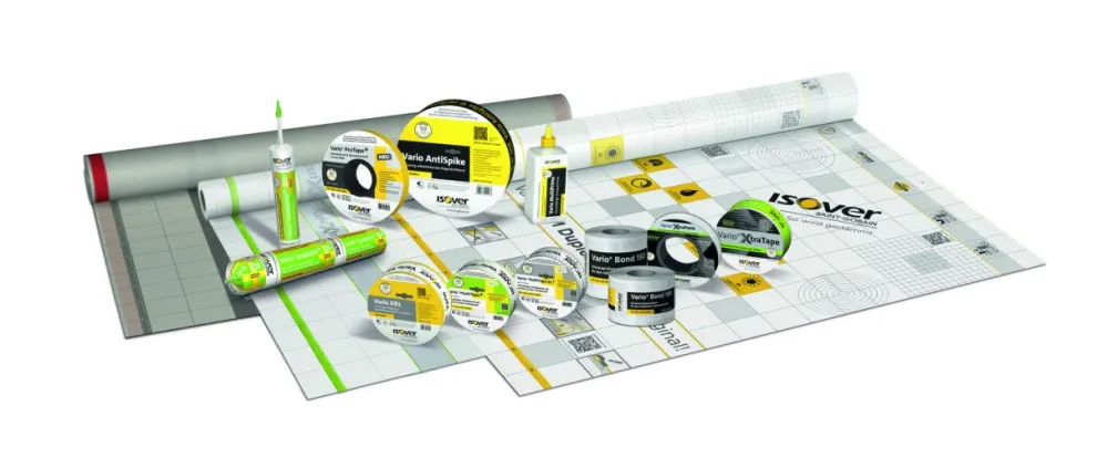 Alle zum Vario® Luftdichtheits- und Feuchteschutzsystem gehörenden Dichtstoffe und Klebebänder sind auf das Folienmaterial sowie die bauüblichen Untergründe abgestimmt.
