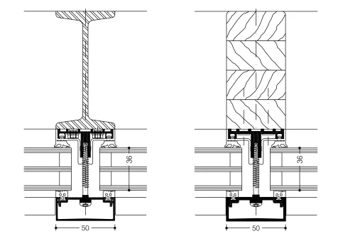 WICTEC 50A - Aufsatzkonstruktion (©WICONA)