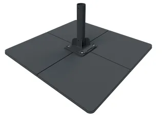 Stahlplattenständer mit 4 Stahlplatten
