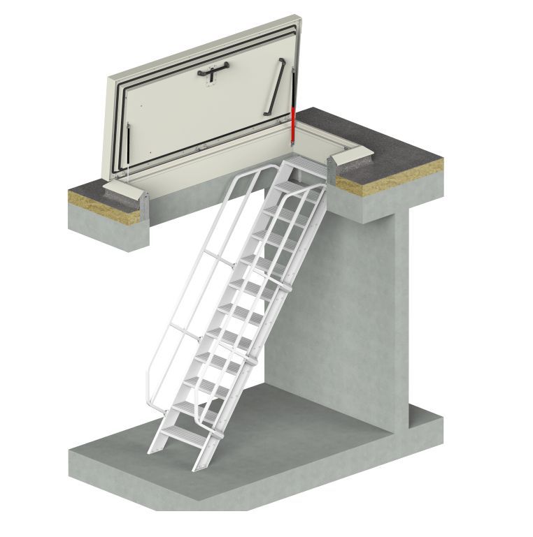 Staka Feste Treppe für Flachdachausstieg
