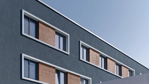 Apartmenthaus Kraftwerkschule, Essen, DE Foto: Guido Erbring, Köln, DE