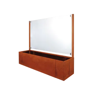 Richard Brink Pflanzkästen mit Glas-Trennwand Modular Ventus