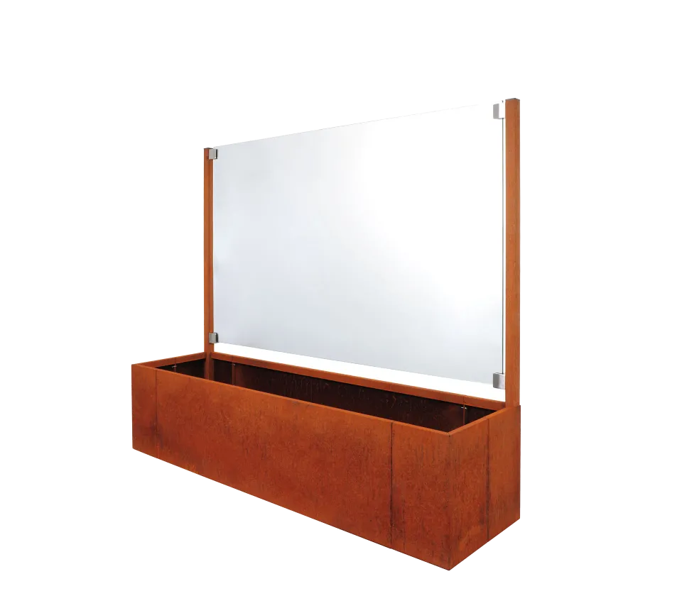 Modular Ventus mit Klarglasscheibe (seitlich) Edelstahl